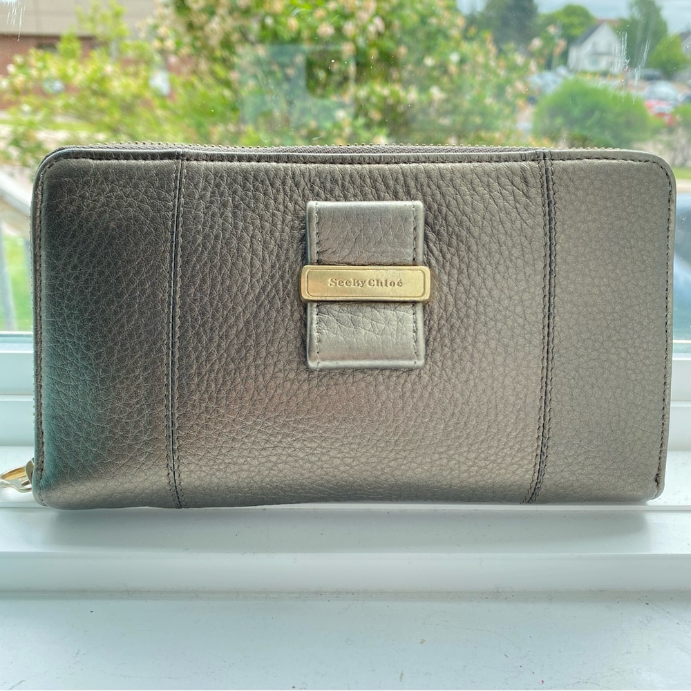 See By Chloe Gold Textured Wallet